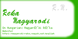 reka magyarodi business card